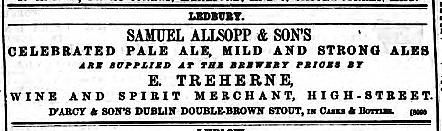 Advert from 1864